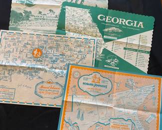 Vintage Paper Placemats - souvenir placemats