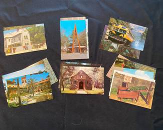 a collection of vintage postcards