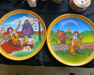 vintage 1977 McDonald's seasonal melamine plates.