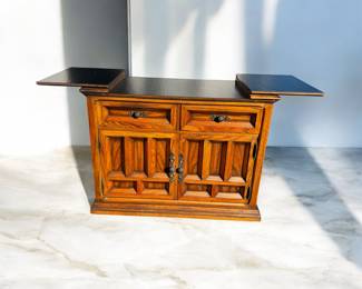 Vintage Bar Rolling Bar Cabinet $145.00