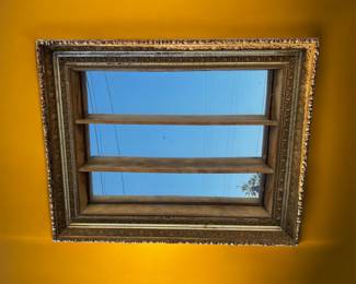 VTG GOLD GILT 3 TIER SHADOW BOX ORNATE WALL SHELVING $120.00
very heavy 4' x 4.5'