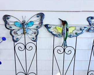 Garden Trellises, Butterfly and Hummingbird