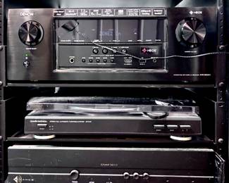 Audio-Technica AT-PL50 Fully Automatic Turntable, and Denon Receiver