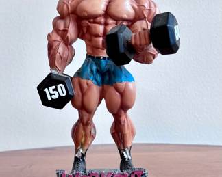 Workout Maniac X-Treme Figures / Body Building, Dumbbells, Weight Bench Motivational Statues 
