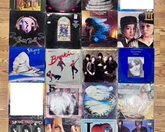 Records / Record Albums (The homeowner’s daughter did take a few records and 45s when she came in town,  but she did not take anything valuable. I white / blocked out what she kept) The rest are available.