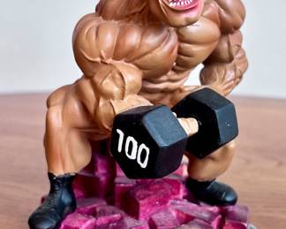 Workout Maniac X-Treme Figures / Body Building, Dumbbells, Weight Bench Motivational Statues 