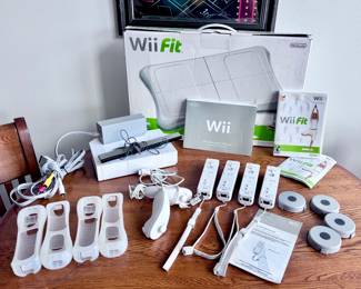 Wii Video Game System with Accessories and Wii Fit