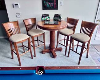 Pub Table with Chairs / Bar Height Table and Chairs