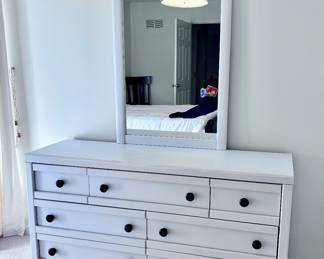 White Dresser with Mirror