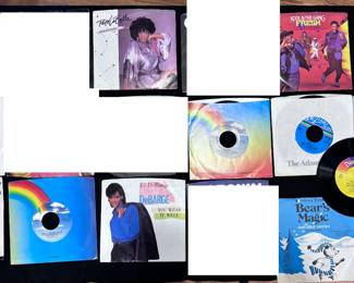 Records / Record Albums (The homeowner’s daughter did take a few records and 45s when she came in town,  but she did not take anything valuable. I white / blocked out what she kept) The rest are available.