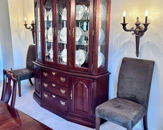 Kincaid Cherry Wood Illuminated China Cabinet