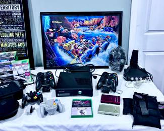 XBOX Game Console, Video Games, Pinball Poster, Nintendo Game Cube Controller, Nintendo DS, and More