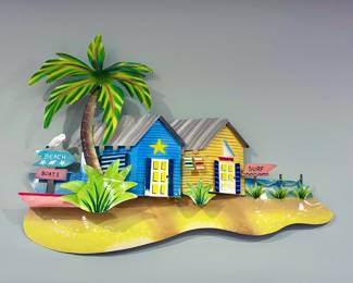 3D Metal Beach Art