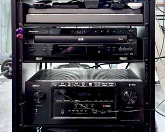 Samson Equipment Rack, Turntable and Electronics 