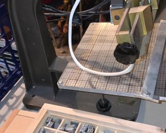 This is a Kwikprint Model 55 Hot Foil Stamping Machine Printer that's used to stamp anything. Comes with 3 boxes of metal stamps