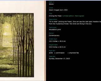 Kemi Inagaki among the trees