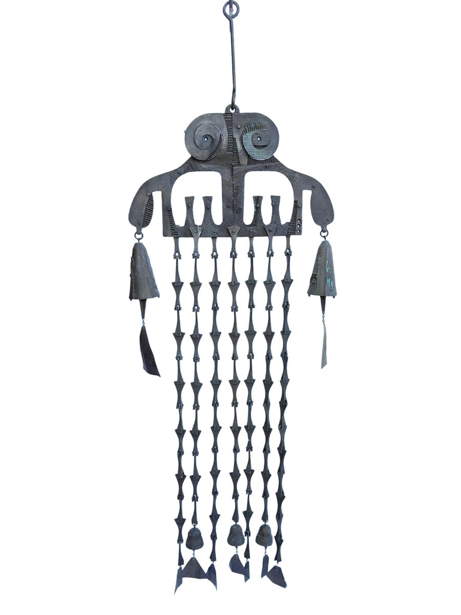 large Paolo Soleri Bronze Arcosanti Wind Chime Sculpture Custom Design
