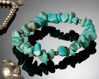 Vintage Sterling Silver & Turquoise Bracelets Lot (4) - Mexico ATI 925