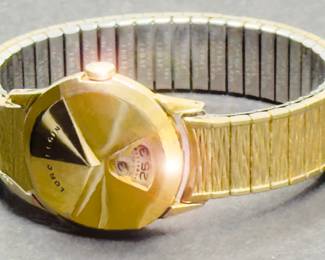 Vintage Lord Elgin Direct Read Chevron Watch 14K Gold Filled Speidel Band