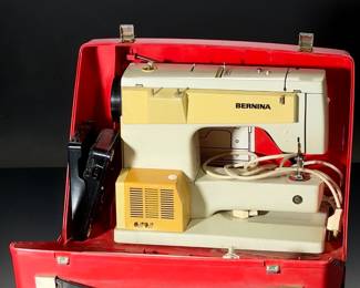 Vintage Bernina Record 830 Sewing Machine Swiss Made w/ Red Case & Pedal