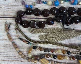 Costume Jewelry Necklace Lot, 15 Pieces, Various Styles & Materials