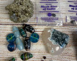 Unsearched Lot of Assorted Stones, Gems & Beads - Costume/Crafting Jewelry