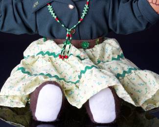 Vintage Navajo Style Native American Fabric Doll - Traditional Attire