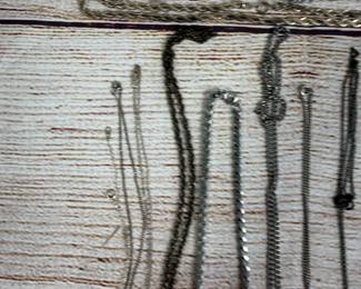 Lot of 30 Necklaces: Mixed Costume & 3 Sterling Silver, Various Styles