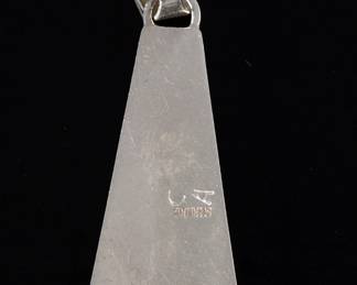 Navajo Cecil Ashley Sterling Silver Multi-Stone Inlay Pendant Native American