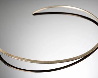 Espinosa 925 Sterling Silver Collar Necklace Modern Minimalist Choker