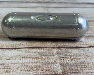Vintage Oakley Metal Pill Sunglasses Case Hard Shell Riveted