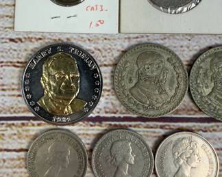 Lot of 38 Mixed Foreign & Novelty Coins Estate Find - World Currency