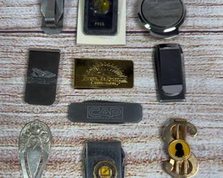 Lot of 10 Money Clips: Sterling Silver, New in Box, & Diverse Designs