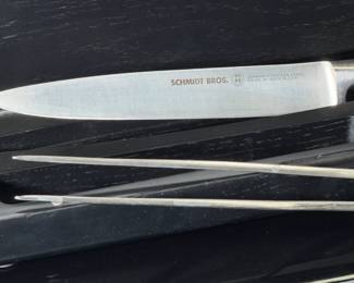 Schmidt Brothers 2-Pc Carving Set German Steel Knife Fork in Wood Box