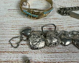 Vintage Costume Charm Bracelets & Assorted Jewelry Lot (9 pcs)