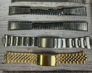 Vintage & Modern Watch Bands, Faces, Parts Lot - 31+ Pcs Costume Jewelry