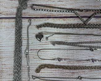 Costume Jewelry Necklace Lot (21 pcs) - Mixed Styles, Chains & Pendants