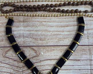 Vintage Costume Jewelry Necklace Lot (15 Pcs) Faux Pearl Beaded Unsearched