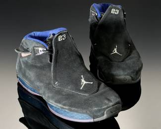Air Jordan 18 XVIII Black Royal Blue Sneakers Mens Size 12 305869-041