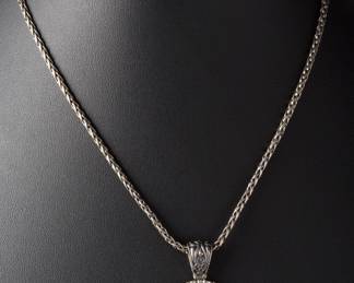 Effy BH Sterling Silver 18K Gold Accent Pebble Necklace Pendant Earrings Set