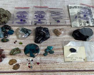 Unsearched Lot of Assorted Stones, Gems & Beads - Costume/Crafting Jewelry