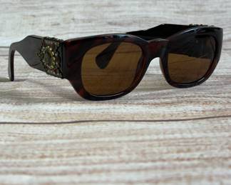 AS-IS Cracked Lens Gianni Versace Sunglasses Mod 413/H w/ Case