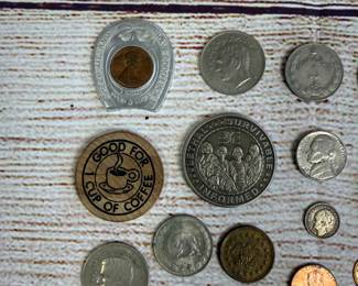 Lot of 55 Miscellaneous World Coins & Tokens - Various Countries & Eras