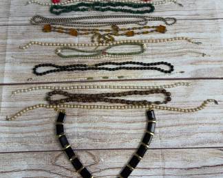 Vintage Costume Jewelry Necklace Lot (15 Pcs) Faux Pearl Beaded Unsearched