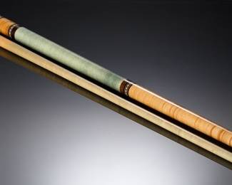 Vintage Adam Two Piece Pool Cue Birdseye Maple w/ Schmelke Case