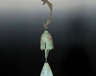 Vintage Paolo Soleri Brutalist Bronze Wind Bell Chime Arcosanti