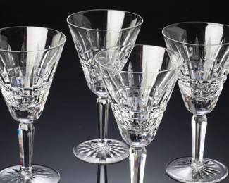 Set of 6 Waterford Glenmore Cut Crystal White Wine Glasses
