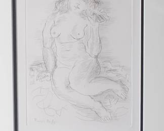 Raoul Dufy Amphitrite Original Aquatint Lithograph Framed