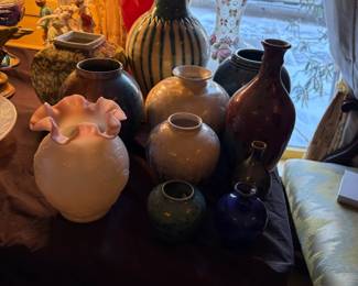 . . . vases abound, including vaseline glass