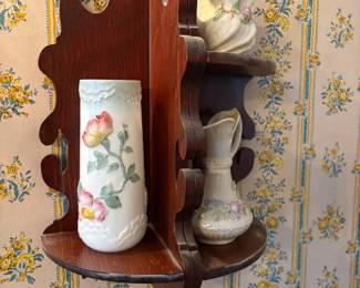 . . . cute wall shelf and treasures displayed